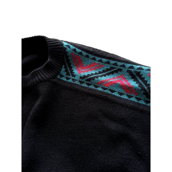 Demetre Vintage Sweater Men's Pullover Size M Wool Blend Aztec Ski Apres - Picture 4 of 10